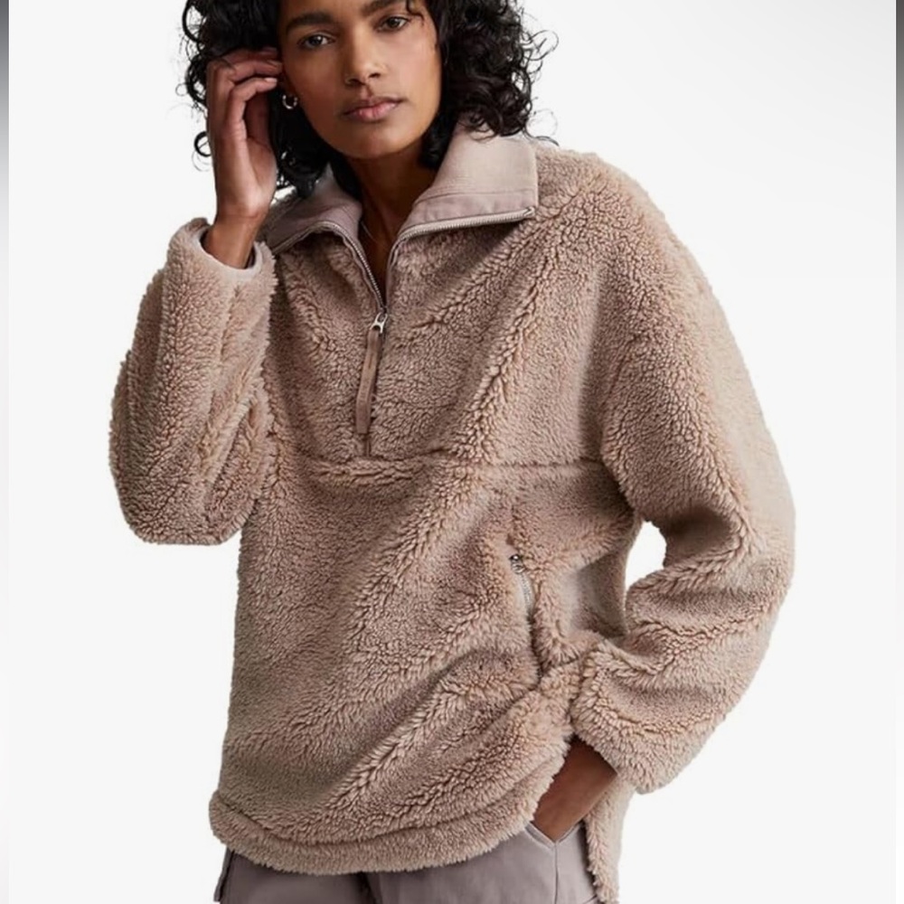 NEW VARLEY Stratton Jacket in Mushroom Tan Sz XXS OVERSIZED Sz 2